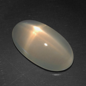 Pietra di luna stellata naturale crema da 4,83 ct, trasparente, trasparente/traslucido
