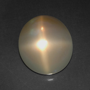 Pietra di luna stellata naturale crema da 4,91 ct, trasparente, trasparente/traslucido