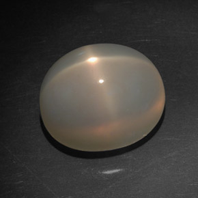 Pietra di luna stellata naturale crema da 7,21 ct, trasparente, trasparente/traslucido