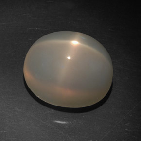Pietra di luna stellata naturale crema da 7,21 ct, trasparente, trasparente/traslucido
