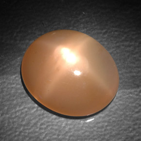 Pietra di luna stellata Arancione Crema naturale da 6.06 ct, Trasparente, Trasparente/Traslucido