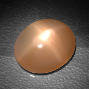 Pietra di luna stellata Arancione Crema naturale da 6.06 ct, Trasparente, Trasparente/Traslucido