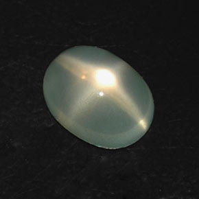 Pietra di luna stellata naturale verde da 3,27 ct, trasparente, trasparente/traslucido
