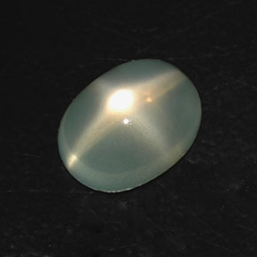 Pietra di luna stellata naturale verde da 3,27 ct, trasparente, trasparente/traslucido