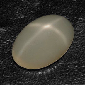 Pietra di luna stellata naturale crema da 10,93 ct, trasparente, trasparente/traslucido
