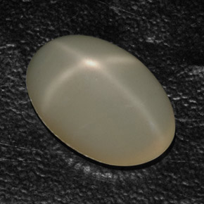 Pietra di luna stellata naturale crema da 10,93 ct, trasparente, trasparente/traslucido