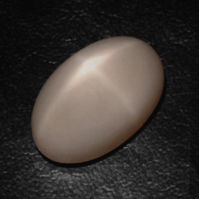Pietra di luna stellata color fumo naturale da 16.34 ct, Trasparente, Trasparente/Traslucido