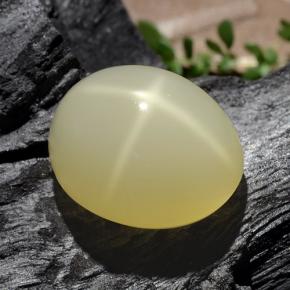Pietra di luna stellata naturale crema da 17,55 ct, taglio ovale, traslucido