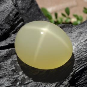 Pietra di luna stellata naturale crema da 17,55 ct, taglio ovale, traslucido
