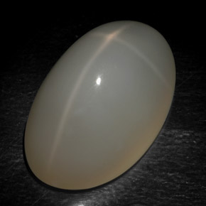 Pietra di luna stellata naturale bianco da 18,99 ct, taglio ovale, traslucido
