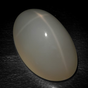 Pietra di luna stellata naturale bianco da 18,99 ct, taglio ovale, traslucido