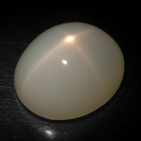 Pietra di luna stellata Bianco latteo naturale da 16.96 ct, Taglio ovale, Traslucido