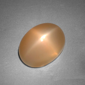 Pietra di luna stellata Pesca naturale da 6.88 ct, Trasparente, Trasparente/Traslucido