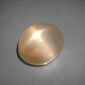 Pietra di luna stellata naturale arancione da 6,83 ct, trasparente, trasparente/traslucido