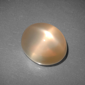 Pietra di luna stellata naturale arancione da 6,83 ct, trasparente, trasparente/traslucido