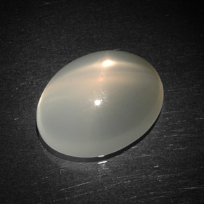 Pietra di luna stellata naturale crema da 5,98 ct, trasparente, trasparente/traslucido