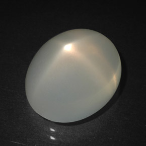 Pietra di luna stellata naturale crema da 6,90 ct, trasparente, trasparente/traslucido