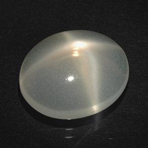 Pietra di luna stellata naturale crema da 4,43 ct, trasparente, trasparente/traslucido