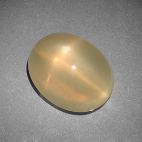 Pietra di luna stellata naturale crema da 11,52 ct, trasparente, trasparente/traslucido