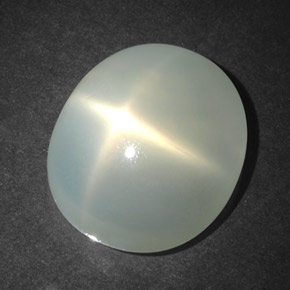 Pietra di luna stellata naturale bianco da 17,93 ct, trasparente, trasparente/traslucido