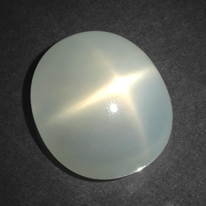Pietra di luna stellata naturale bianco da 17,93 ct, trasparente, trasparente/traslucido