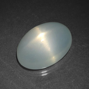 Pietra di luna stellata naturale bianco da 9,84 ct, trasparente, trasparente/traslucido
