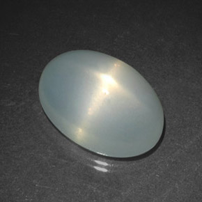 Pietra di luna stellata naturale bianco da 9,84 ct, trasparente, trasparente/traslucido