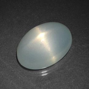 Pietra di luna stellata naturale bianco da 9,84 ct, trasparente, trasparente/traslucido