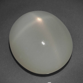 Pietra di luna stellata naturale crema da 13,78 ct, trasparente, trasparente/traslucido