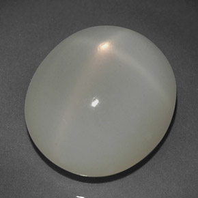 Pietra di luna stellata naturale crema da 13,78 ct, trasparente, trasparente/traslucido