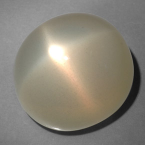 Pietra di luna stellata naturale crema da 21,67 ct, trasparente, trasparente/traslucido