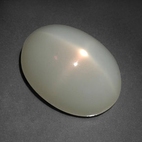 Pietra di luna stellata naturale bianco da 12,41 ct, trasparente, trasparente/traslucido