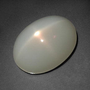 Pietra di luna stellata naturale bianco da 12,41 ct, trasparente, trasparente/traslucido