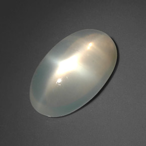 Pietra di luna stellata Verde naturale da 6.10 ct, Taglio ovale, Trasparente