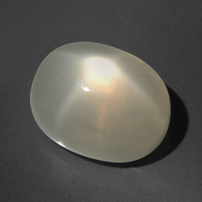 Pietra di luna stellata naturale crema da 16,60 ct, trasparente, trasparente/traslucido