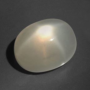 Pietra di luna stellata naturale crema da 16,60 ct, trasparente, trasparente/traslucido