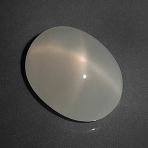 Pietra di luna stellata naturale bianco da 7,39 ct, trasparente, trasparente/traslucido
