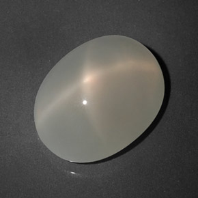 Pietra di luna stellata naturale bianco da 7,39 ct, trasparente, trasparente/traslucido