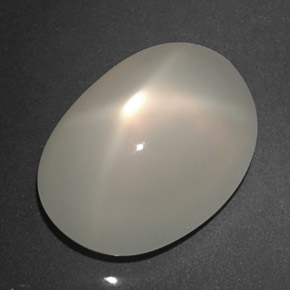 Pietra di luna stellata naturale bianco da 8,23 ct, trasparente, trasparente/traslucido