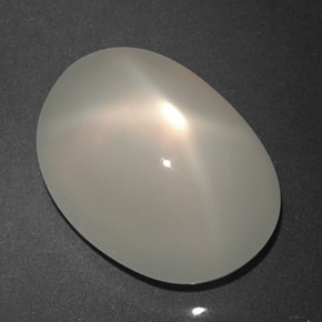 Pietra di luna stellata naturale bianco da 8,23 ct, trasparente, trasparente/traslucido