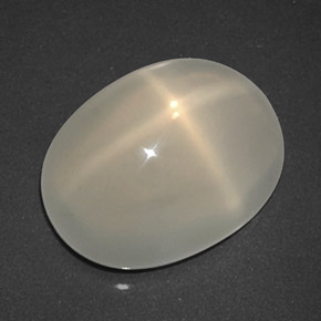 Pietra di luna stellata naturale crema da 3,75 ct, trasparente, trasparente/traslucido