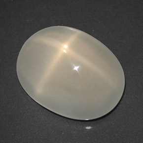 Pietra di luna stellata naturale crema da 3,75 ct, trasparente, trasparente/traslucido