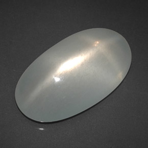 Pietra di luna stellata naturale bianco da 7,24 ct, trasparente, trasparente/traslucido
