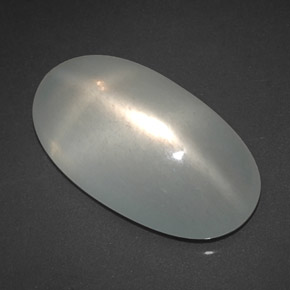 Pietra di luna stellata naturale bianco da 7,24 ct, trasparente, trasparente/traslucido