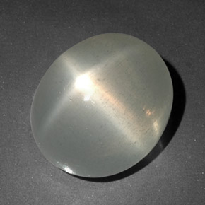 Pietra di luna stellata naturale bianco da 14,11 ct, trasparente, trasparente/traslucido