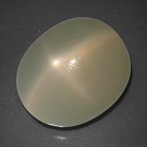 Pietra di luna stellata naturale crema da 9,57 ct, trasparente, trasparente/traslucido
