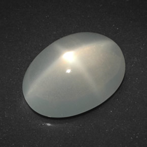 Pietra di luna stellata Bianco naturale da 4.64 ct, Taglio ovale, Trasparente