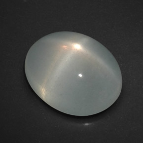 Pietra di luna stellata naturale bianco da 7,76 ct, trasparente, trasparente/traslucido