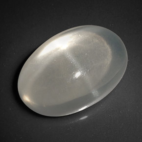 Pietra di luna stellata Bianco naturale da 6.09 ct, Taglio ovale, Trasparente