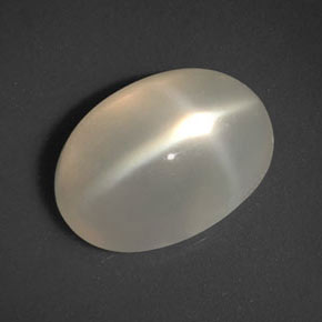 Pietra di luna stellata naturale crema da 3,39 ct, trasparente, trasparente/traslucido